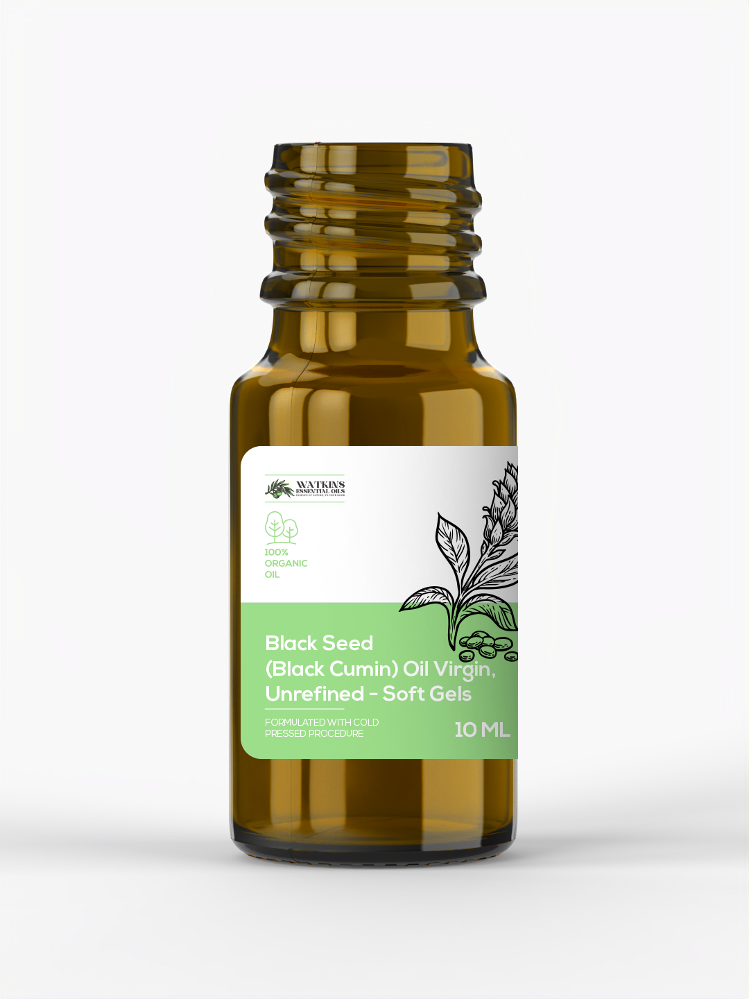 Black Seed (Black Cumin) Oil Virgin, Unrefined - Soft Gels